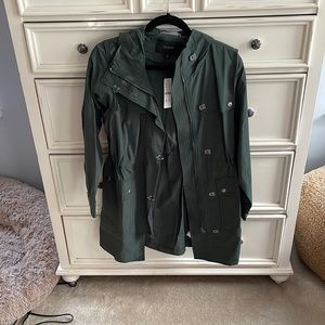 NWT J Crew green raincoat SP